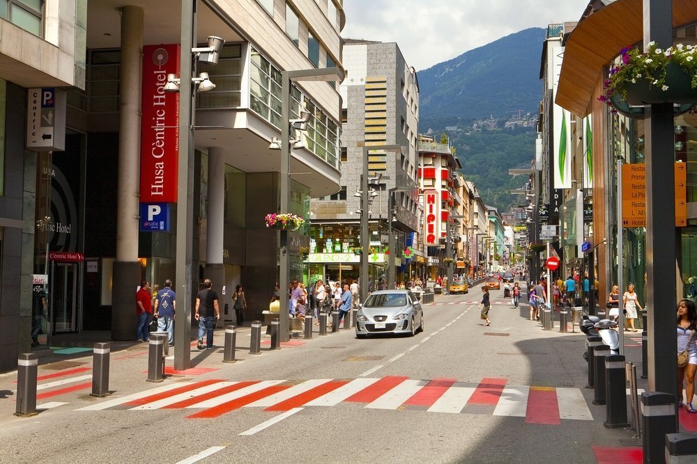 Street in capital of Andorra