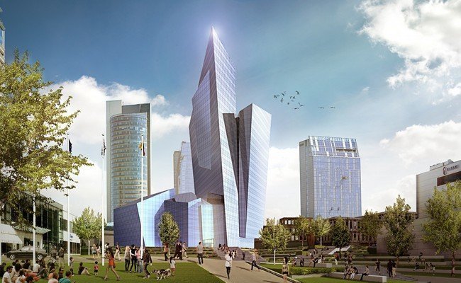 In Lithuania will be build a high-rise building in the form of a crystal 