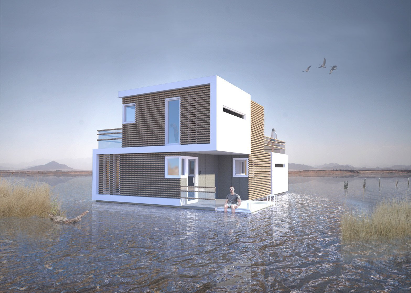 Houseboat for two in the Netherlands: in case of divorce housing is divided into 2 parts without difficulty