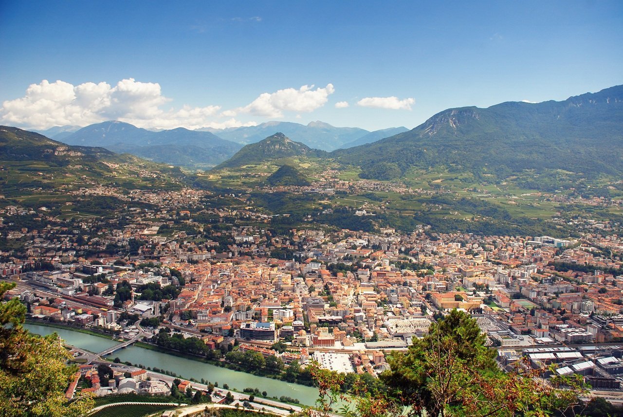 Trento aerial view