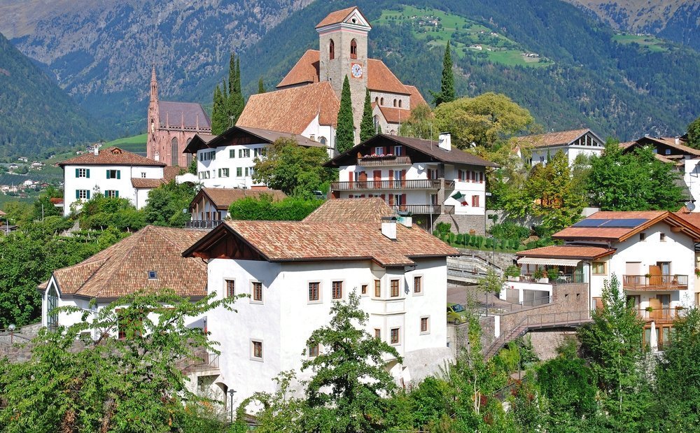 Schenna village in Dolomites