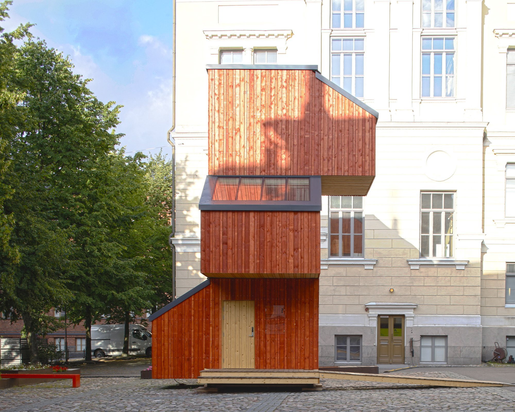 In Finland, the students created a house that is constructed in 1 day and costs only €13 000