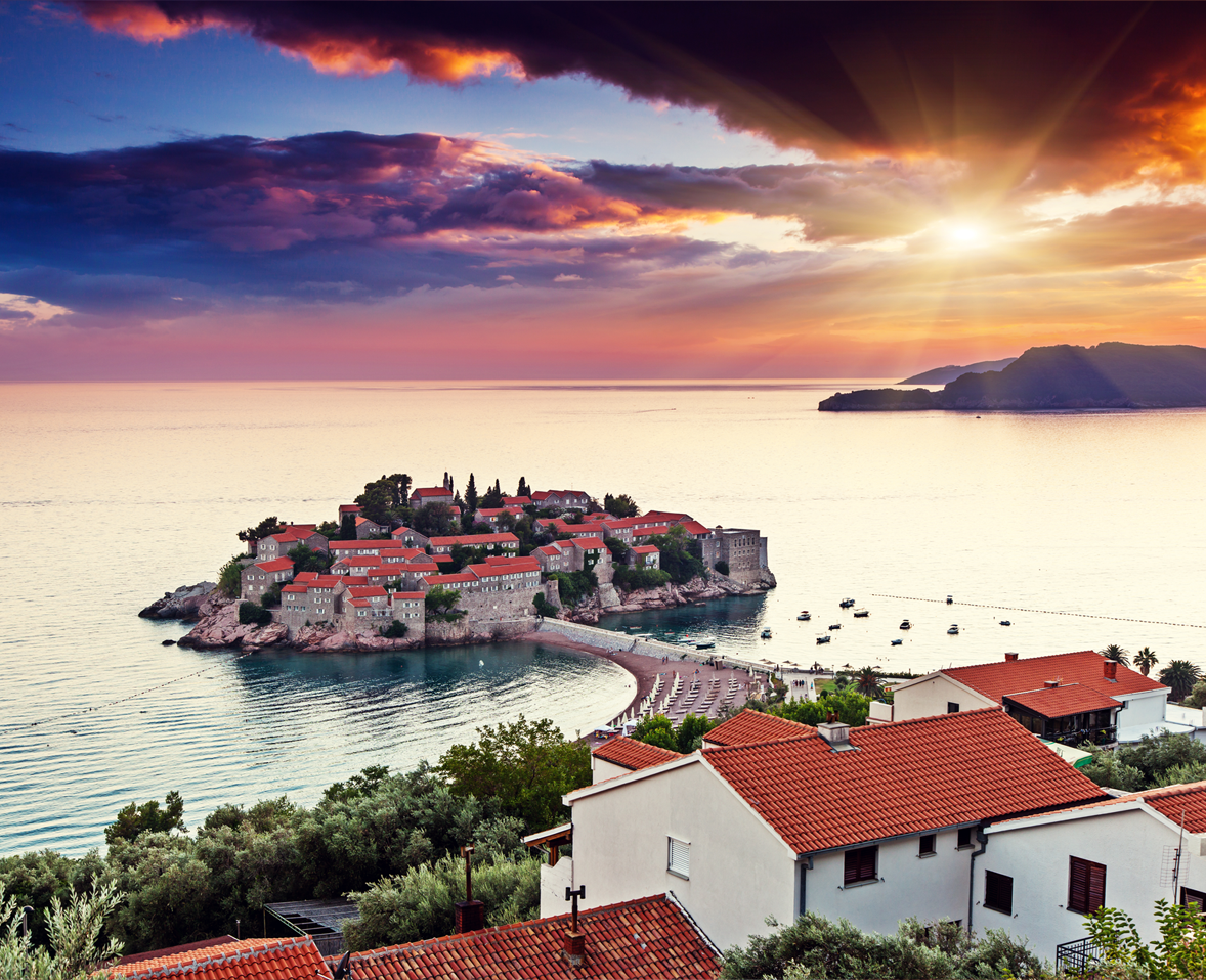 Sveti Stefan is a unique island-hotel in Montenegro