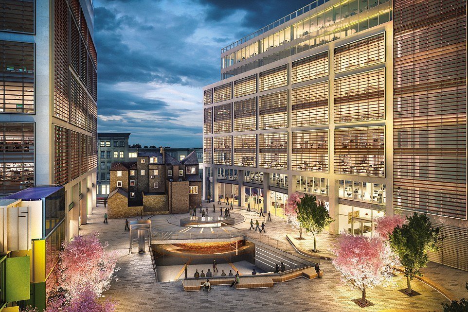 Luxury housing on the site of Shakespeare's theater in London