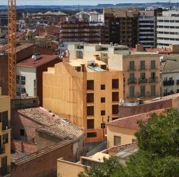 5-story wooden building was built in Spain