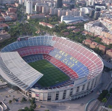 How much is the housing near the stadiums of best Spanish football teams?