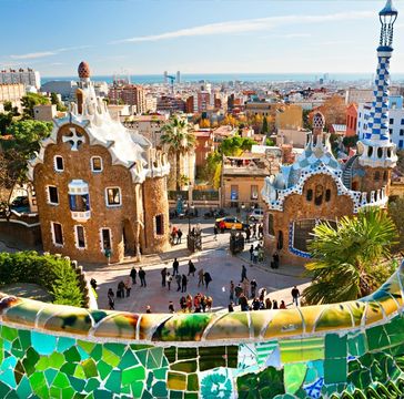Gorgeous Guell Park in Barcelona 